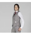 Chaleco Mujer Hebilla Cheviot 950002 Garys Lateral Gris