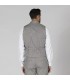 Chaleco Hombre Solapa Cheviot 950003 Garys Parte Trasera Gris