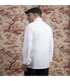 Chaqueta Cocina Unisex Agni 930011 Garys Parte Trasera Blanco