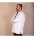Chaqueta Cocina Unisex Erebo 930013 Garys Lateral Blanco