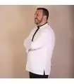 Chaqueta Cocina Unisex Erebo 930013 Garys Lateral Blanco