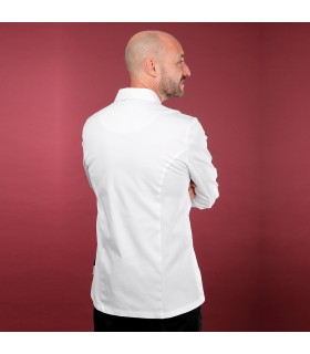 Chaqueta Cocina Hombre Vali 930014 Garys Parte Trasera Blanco