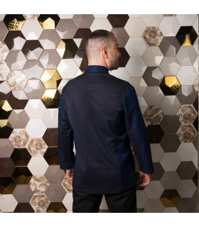 Chaqueta Cocina Unisex Amon 930021 Garys Parte Trasera Marino
