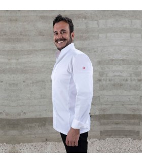 Chaqueta Cocina Unisex Momo 930022 Garys Lateral Blanco