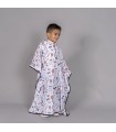 Capa De Peluqueria Infantil Estampada 350002 Garys Frente Blanco Estampado