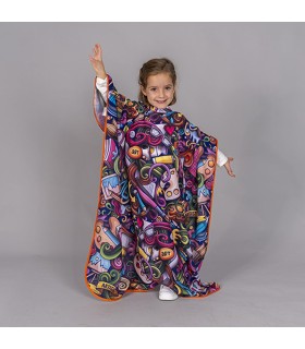 Capa De Peluqueria Infantil Estampada 350002 Garys Frente Multicolor