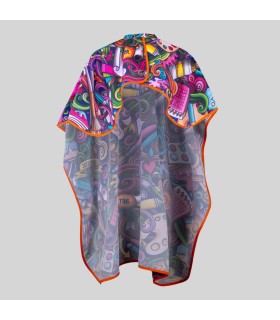 Capa De Peluqueria Infantil Estampada 350002 Garys Parte Trasera Multicolor