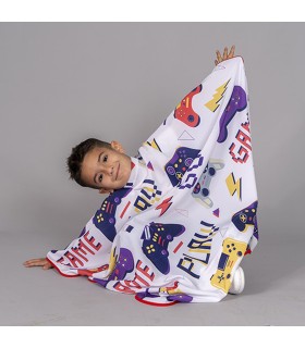 Capa De Peluqueria Infantil Estampada 350002 Garys Frente Blanco