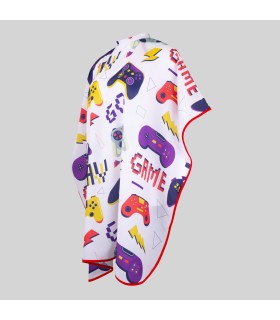 Capa De Peluqueria Infantil Estampada 350002 Garys Lateral Blanco