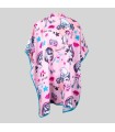 Capa De Peluqueria Infantil Estampada 350002 Garys Lateral Rosa