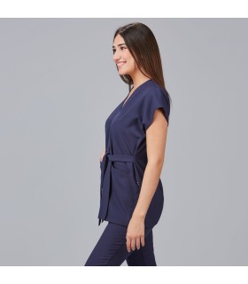 Blusa Mujer Loto X Linen 600027 Garys Lateral Marino