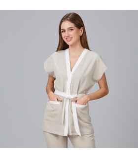 Blusa Mujer Loto X Linen 600027 Garys Frente Beige