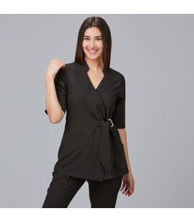 Blusa Cruzada Mujer Bugula 600029 Garys Frente Negro