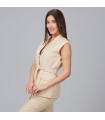 Chaleco Mujer Solapa Arabis 600037 Garys Lateral Beige