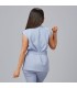 Chaleco Mujer Solapa Arabis 600037 Garys Parte Trasera Azul Grisaceo