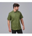 Camisa Unisex 4 Bolsillos Aciron 600054 Garys Frente Verde Caqui