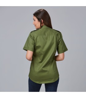 Camisa Unisex 4 Bolsillos Aciron 600054 Garys Parte Trasera Verde Caqui