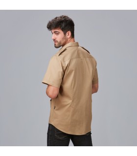 Camisa Unisex 4 Bolsillos Aciron 600054 Garys Parte Trasera Camel