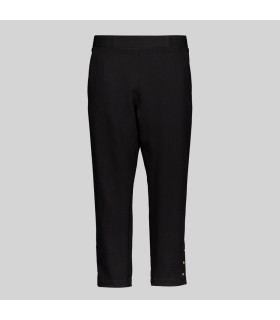 Pantalon Pirata Mujer X Linen 700051 Garys Frente Negro