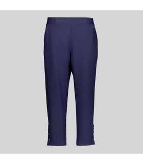 Pantalon Pirata Mujer X Linen 700051 Garys Frente Marino