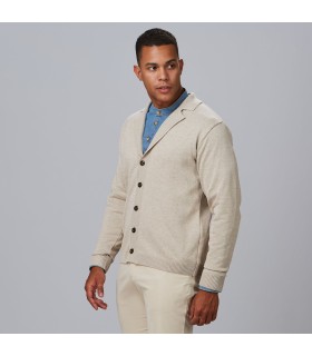 Rebeca Cuello Solapa Abotonado Hombre 120003 Garys Lateral Beige