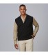 Chaleco Cuello Solapa Abotonado Hombre 120004 Garys Frente Negro
