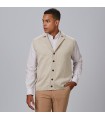 Chaleco Cuello Solapa Abotonado Hombre 120004 Garys Frente Beige