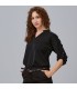 Blusa Mujer Manga Roll Up Micaela 240005 Garys Lateral Negro