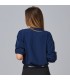 Blusa Mujer Manga Roll Up Micaela 240005 Garys Parte Trasera Marino