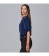 Blusa Mujer Manga Roll Up Micaela 240005 Garys Lateral Marino