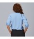 Blusa Mujer Manga Roll Up Micaela 240005 Garys Parte Trasera Celeste