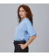 Blusa Mujer Manga Roll Up Micaela 240005 Garys Lateral Celeste