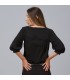 Blusa Mujer Manga Rizada Rosanna 240006 Garys Parte Trasera Negro