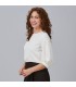 Blusa Mujer Manga Rizada Rosanna 240006 Garys Lateral Blanco