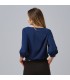 Blusa Mujer Manga Rizada Rosanna 240006 Garys Parte Trasera Marino