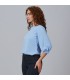 Blusa Mujer Manga Rizada Rosanna 240006 Garys Lateral Celeste