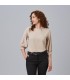 Blusa Mujer Manga Rizada Rosanna 240006 Garys Frente Beige