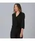 Blusa Mujer Cuello Solapa Lazo Flavia 240009 Garys Frente Negro