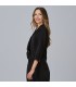 Blusa Mujer Cuello Solapa Lazo Flavia 240009 Garys Lateral Negro