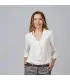 Blusa Mujer Cuello Solapa Lazo Flavia 240009 Garys Frente Blanco