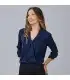 Blusa Mujer Cuello Solapa Lazo Flavia 240009 Garys Frente Marino