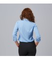 Blusa Mujer Cuello Solapa Lazo Flavia 240009 Garys Parte Trasera Celeste