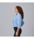 Blusa Mujer Cuello Solapa Lazo Flavia 240009 Garys Lateral Celeste