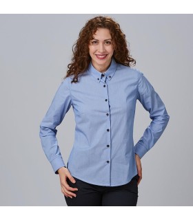 Camisa Mujer Raya Fabiola 240011 Garys Frente Marino