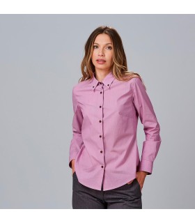 Camisa Mujer Raya Fabiola 240011 Garys Frente Burdeos