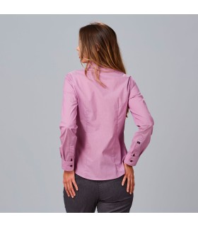 Camisa Mujer Raya Fabiola 240011 Garys Parte Trasera Burdeos
