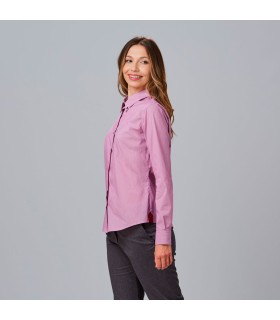 Camisa Mujer Raya Fabiola 240011 Garys Lateral Burdeos