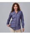 Camisa Mujer Manga Roll Up Daniela 240014 Garys Frente Marino