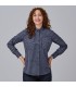 Camisa Mujer Cuadros Caterina 240025 Garys Frente Marino