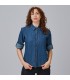 Camisa Mujer Tejano Fino Lavado Valeria 240100 Garys Frente Marino
